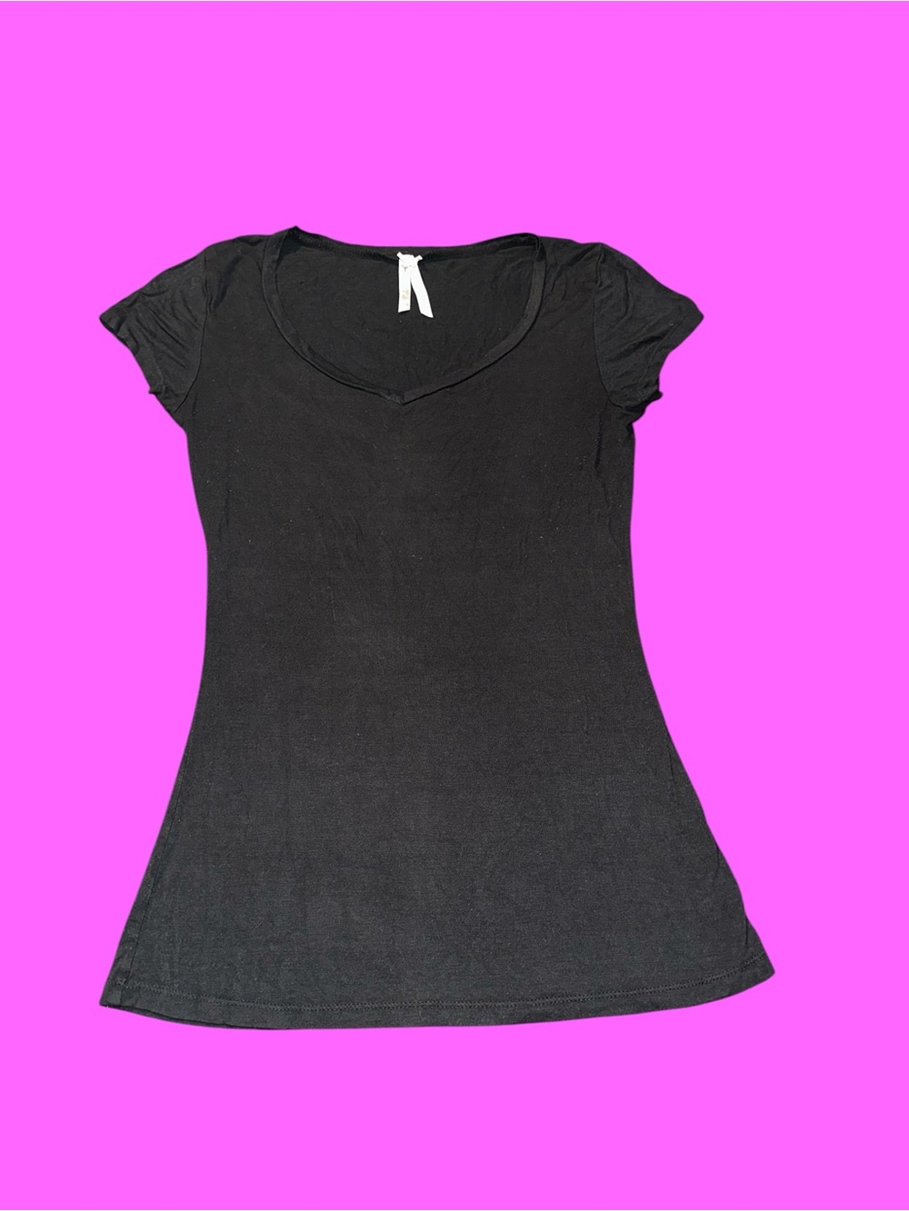 Classic Black Scoop Neck Women's Tee